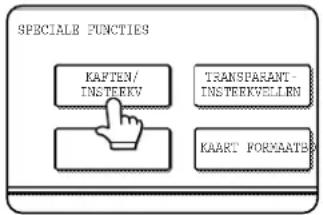 SHARP AR-M451N - Tip op de [KAFTEN/INSTEEKV] toets in het scherm speciale functies (2de scherm). - 1