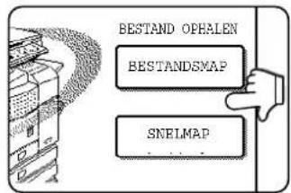 SHARP AR-M451N - Tip op de [BESTANDSMAP] toets of de [SNELMAP] toets (afhankelijk van de locatie waar het bestand is opgeslagen). - 1