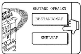 SHARP AR-M351N - Tip op de [BESTANDSMAP] toets of de [SNELMAP] toets (afhankelijk van de locatie waar het bestand is opgeslagen). - 1