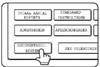 SHARP AR-M351N - Tip op de [DOCUMENTARCH.BEHEER] toets. - 1