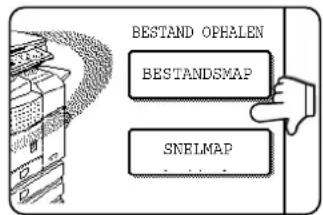 SHARP AR-M351N - Tip op de [BESTANDSMAP] toets of de [SNELMAP] toets (afhankelijk van de locatie waar het bestand is opgeslagen). - 1