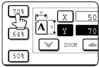 SHARP AR-M351N - Gebruik de toetsen voor verkleining, vergroting en ZOOM ([ ], [ ]) om de kopieerfactor voor de verticale (Y) richting te wijzigen. - 1
