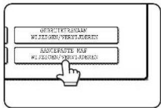SHARP AR-M351N - Tip op de [AANGEPASTE MAP WIJZIGEN/VERWIJDEREN] toets. - 1