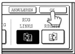 SHARP AR-M276 - Selecteer de rugpositie ([LINKER RUG] of [RECHTER RUG]) en toets vervolgens op de [OK] toets in het instelscherm voor inbindkopie. - 1