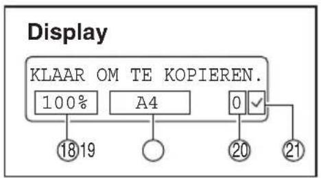 Display KLAAR OM TE KOPIEREN. 100% A4 0 ✓ 18 19 20 21