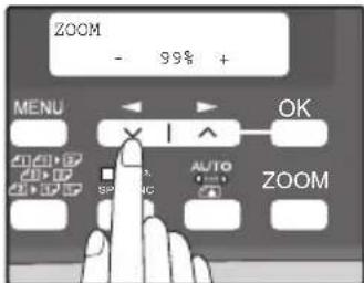ZOOM - 99% + MENU OK AUTO ZOOM
