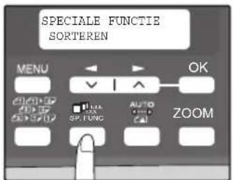 SPECIALE FUNCTIONIE SORTEREN MENU OK SP FUNG AUTO ZOOM