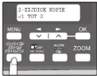 2-ZIJDIGE KOPIE ✓1 TOT 2 MENU OK SP FUNC AUTO ZOOM