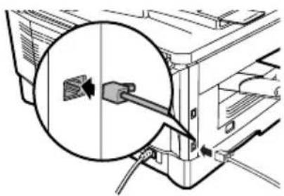 SHARP AL-2060 - Steek de LAN kabel in de LAN connector van de machine. - 1