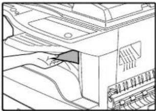 SHARP AL-1633 - Papierstoring in het doorvoergebied - 3