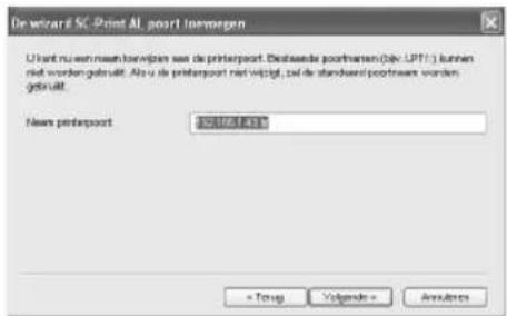 De wizard SC-Print AL_pout1 doorwagen Uplant nuem nam doorwagen aan de printerport. Deskaidde doorwagen (Dav: LPT1) kunnen niet worden gebruikt. Als u de printerport niet wijktigt, dat de standaard doorwagen worden gebruikt. New printerport 32.106.4.439 = Toug Volgende = Annuktres
