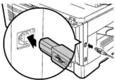 SHARP AL-2050 - Sluit de kabel aan op de USB-aansluiting op het apparaat. - 1