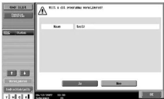 Océ CS231 - Scan/faxprogramma's bewerken en verwijderen - 5