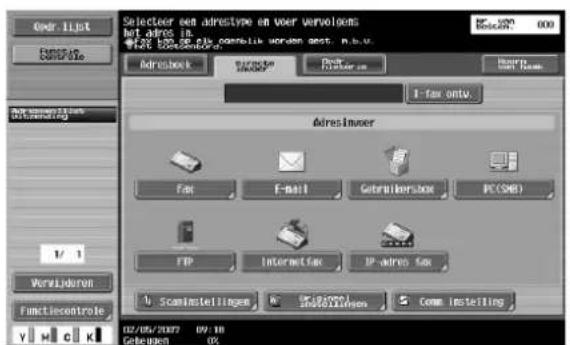 Océ CS231 - Selecteer het type adres. - 1