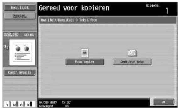 Océ CS231 - Een instelling voor origineel type selecteren - 3