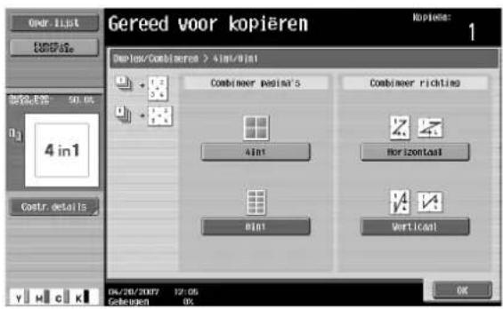 Océ CS231 - Meerdere documentpagina's op één pagina kopiiëren (instellingen "Gecombineerde kopie") - 5