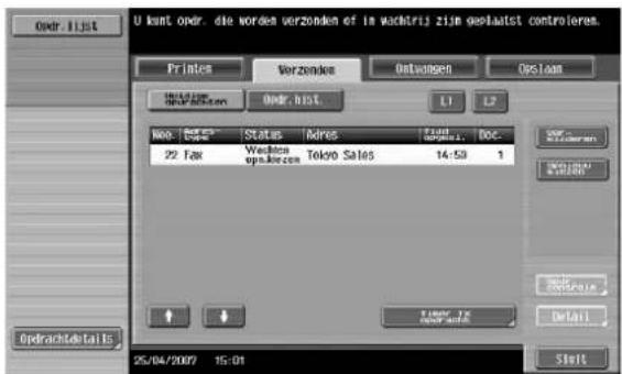 Océ CS231 - Handmatig opnieuw kiezen (lijst Huidige opdrachten) - 1
