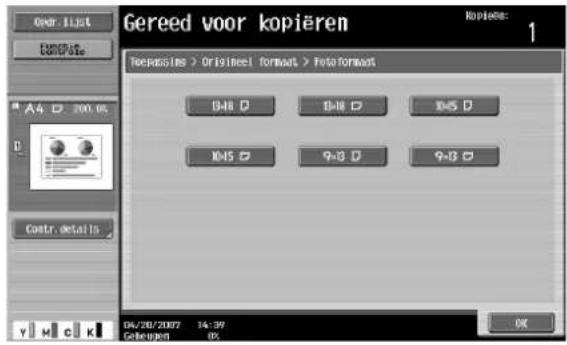 Océ CS231 - Controleer het documentformaat en druk vervolgens op [OK]. - 3