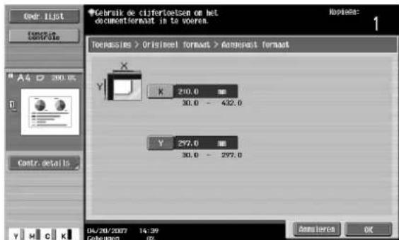 Océ CS231 - Controleer het documentformaat en druk vervolgens op [OK]. - 2