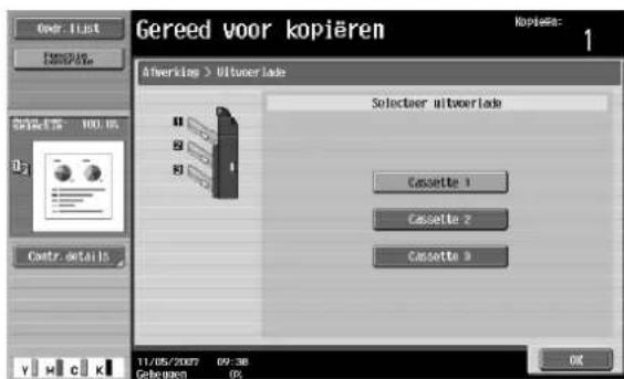 Océ CS231 - De uitvoerlade selecteren - 3