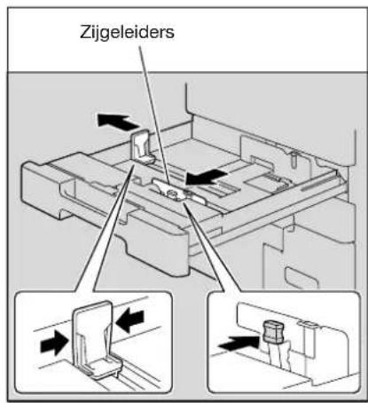 Océ CS231 - Pas de zijgeleiders aan het geplaatste papierformaat aan. - 1