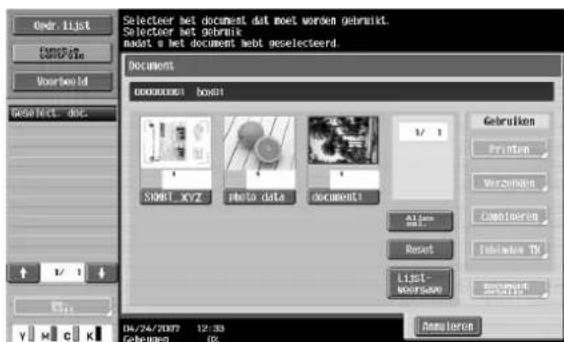 Océ CS231 - Documenten die in gebruikersboxen zijn opgeslagen, controleren - 5