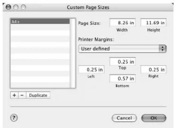 Océ CS231 - Custom Page Sizes - 1