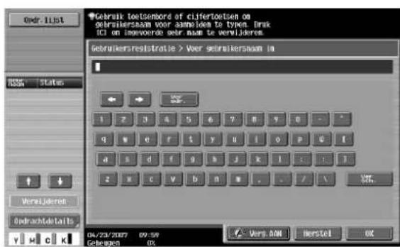 Océ CS231 - Het gebruik door elke account van deze machine controleren (Gebruikersregistratie) - 3