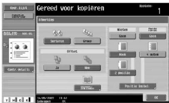 Océ CS231 - Druk op [Positie]. - 1