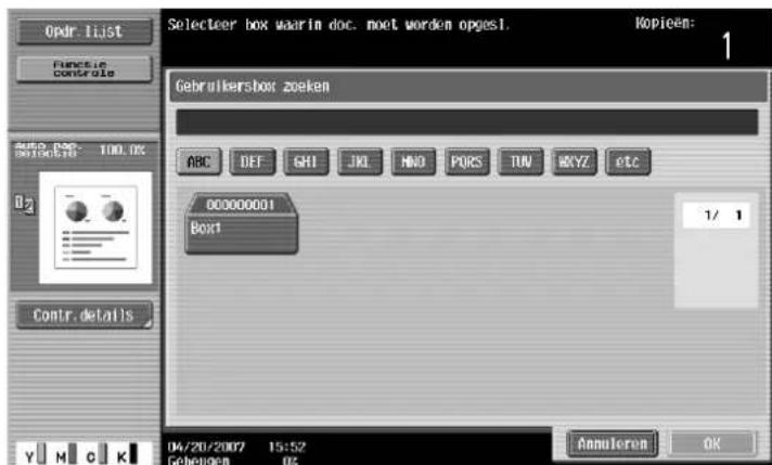 Océ CS173 - Het gescande origineel opslaan in een gebruikersbox (functie "Opslaan in mailbox") - 4
