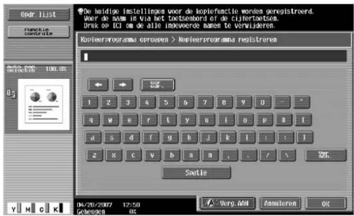 Océ CS173 - Kopieerprogramma's registreren (Geheugenfunctie) - 3