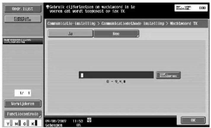 Océ CS173 - Wachtwoord TX - 1