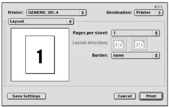 Océ CS173 - Layout (Pages per sheet) - 1