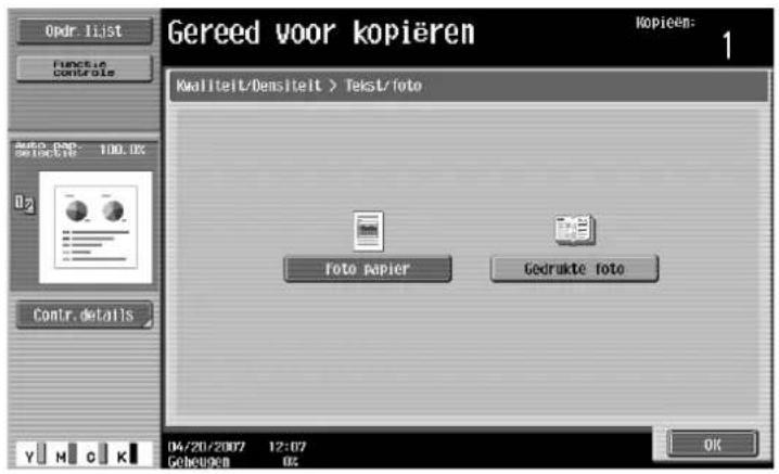 Océ CS173 - Een instelling voor origineel type selecteren - 3