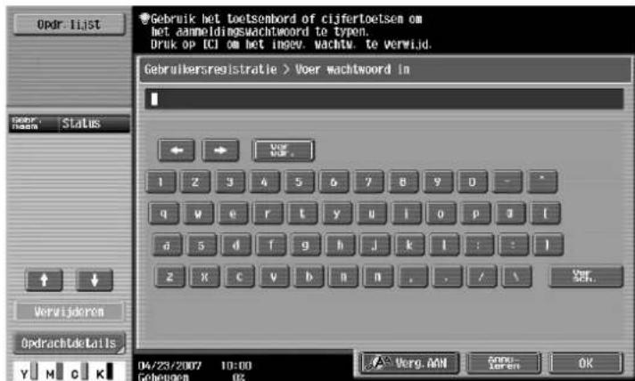 Océ CS173 - Het gebruik door elke account van deze machine controleren (Gebruikersregistratie) - 5
