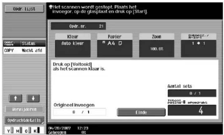 Océ CS173 - Druk op [OK] en druk vervolgens op [OK] in het volgende scherm dat wordt weergegeven. - 1