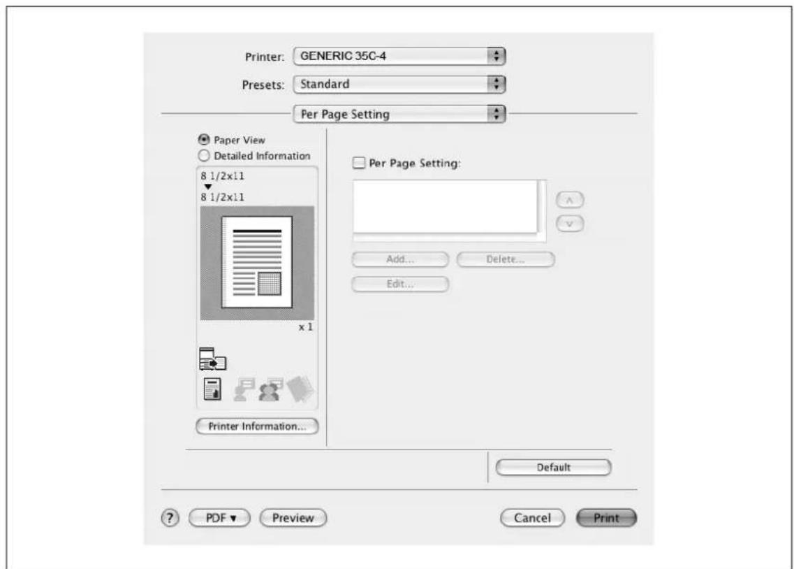 Océ CS173 - Per Page Setting - 1