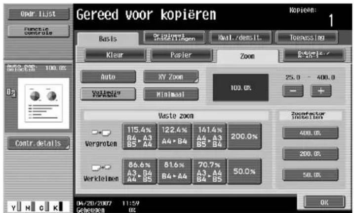 Océ CS173 - De zoomfactor van het origineel opgeven (instelling "Volledig formaat") - 2