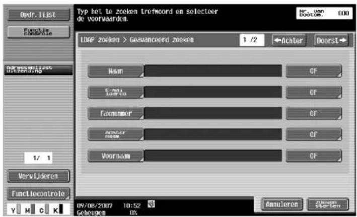 Océ CS173 - Adres zoeken – Geavanceerd zoeken - 1