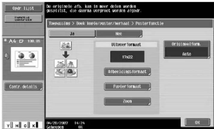 Océ CS173 - Een vergrote afbeelding op meerdere pagina's kopieren ("Posterfunctie") - 4