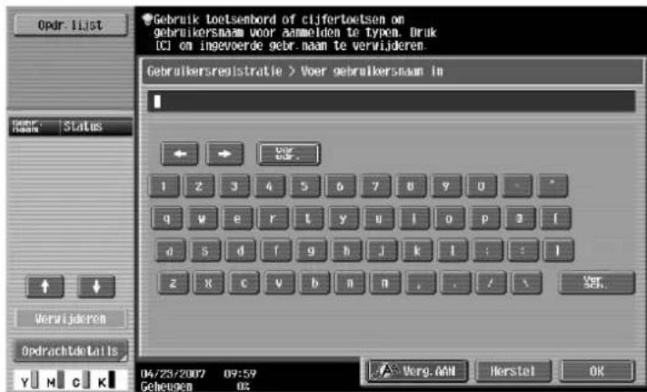 Océ CS173 - Het gebruik door elke account van deze machine controleren (Gebruikersregistratie) - 3