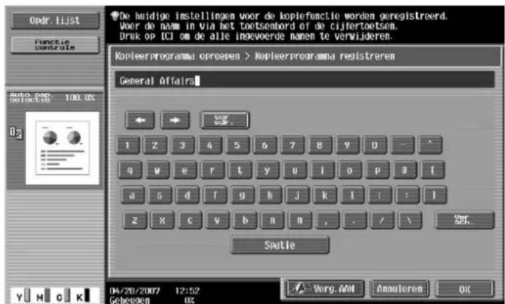 Océ CS173 - Kopieerprogramma's registreren (Geheugenfunctie) - 4