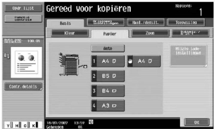 Océ CS173 - Een aangepast papierformaat opgeven (instellingen Aangepast formaat) - 2