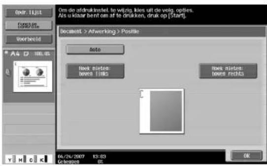 Océ CS173 - Nieten – Positie instelling - 1