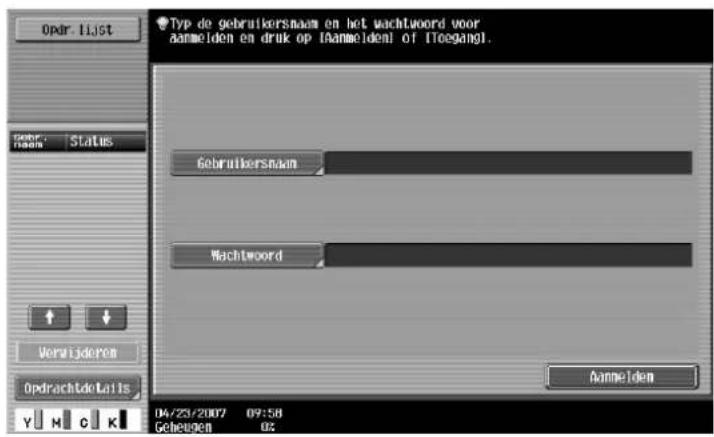 Océ CS173 - Het gebruik door elke account van deze machine controleren (Gebruikersregistratie) - 1