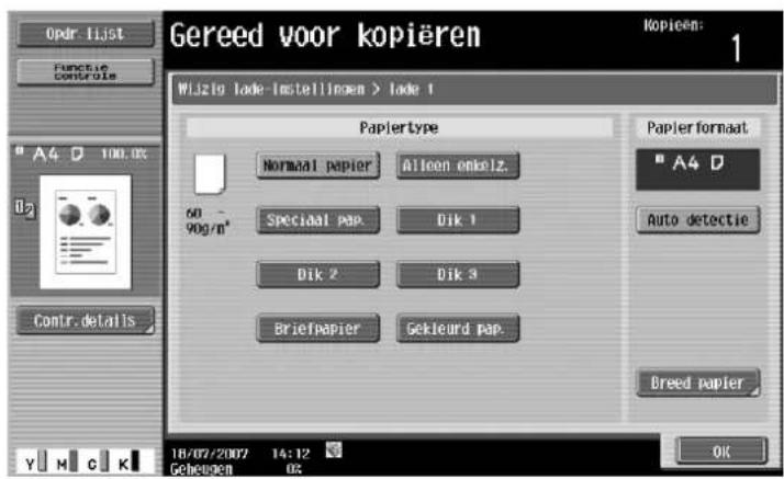 Océ CS173 - Druk op [Auto detectie]. - 1