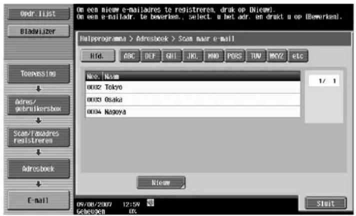 Océ CS173 - Adresboek - E-mail - 1