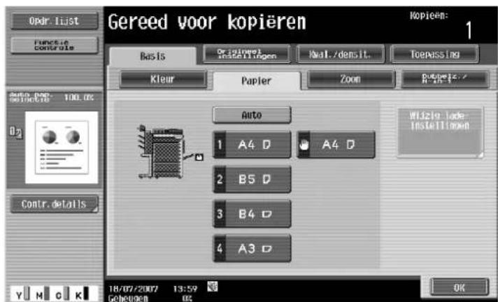 Océ CS173 - Het papierformaat automatisch detecteren (instelling "Auto detectie") - 2