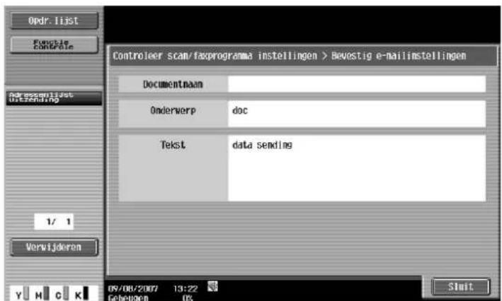 Océ CS173 - Functiecontrole - E-mailinstellingen controleren - 1