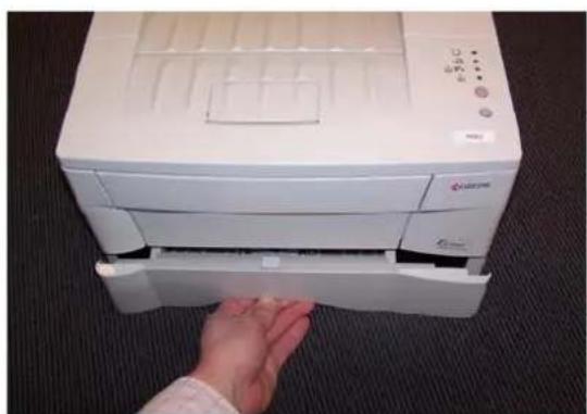Océ PP22D - Papierstoring bij de lade. - 1